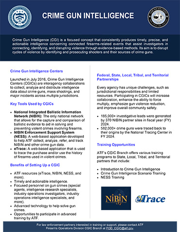 Criime Gun Intelligence Infographic Criime Gun Intelligence Infographic