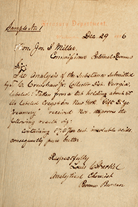 Image of First Lab Report dated December 29, 1886