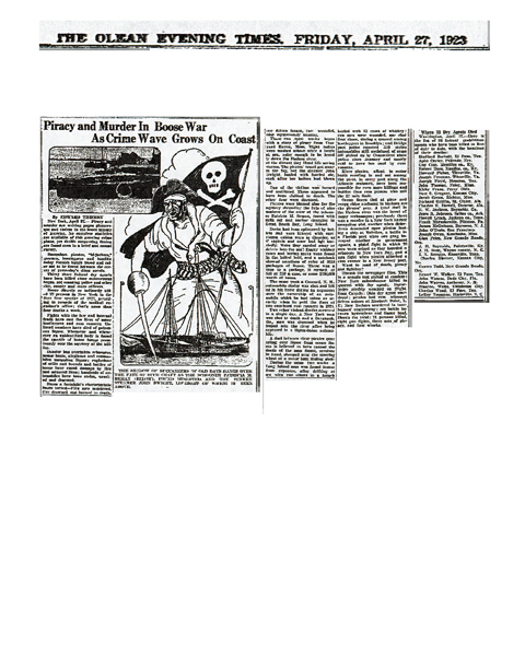 Newspaper article regarding Cary Freeman