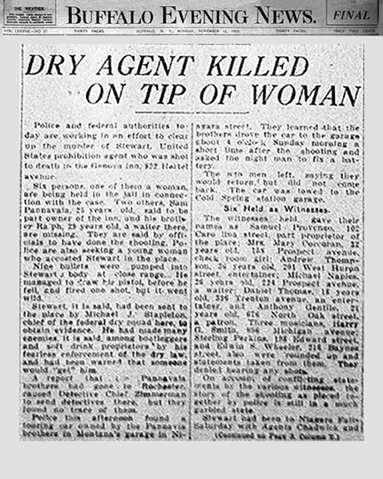 Newspaper article regarding George Stewart