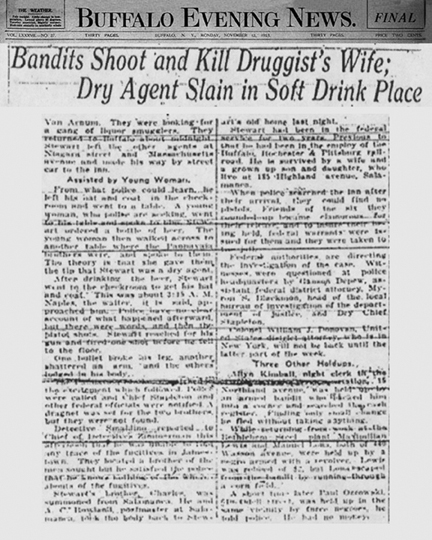 Newspaper article regarding George Stewart