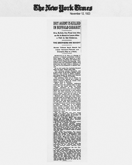 Newspaper article regarding George Stewart