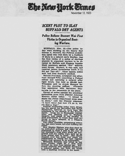 Newspaper article regarding George Stewart