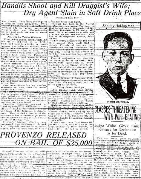 Newspaper article regarding George Stewart