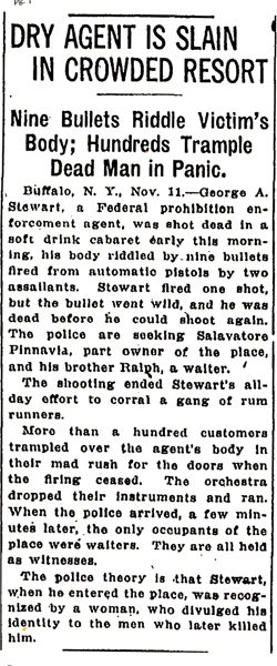 Newspaper article regarding George Stewart