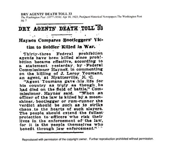 Newspaper article regarding Jesse Youmans