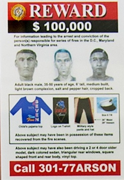 Picture of DC Arsonist Reward Poster