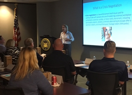 An image of Nicole Strong teaching a class