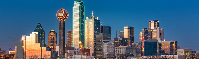 Image of Dallas, Texas skyline from a river Image of dallas, texas skyline from a river