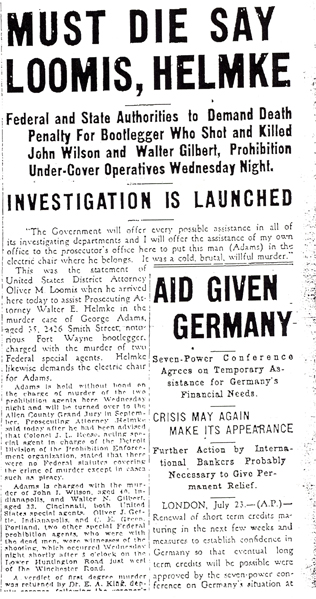 John Wilson and Walter Gilbert, undercover agents killed