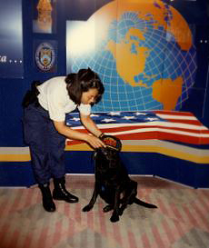 Special Agent Grace Reisling and K-9 Charlie at work_1996