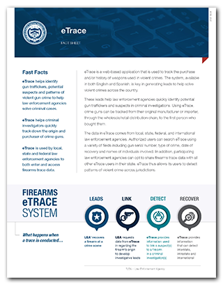 Vista previa de la ficha técnica del eTrace para imprimir.