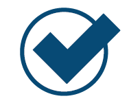 check mark in the middle of a circle