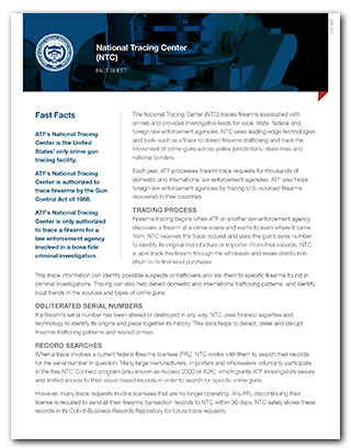 Preview of the NTC Fact Sheet PDF for print.