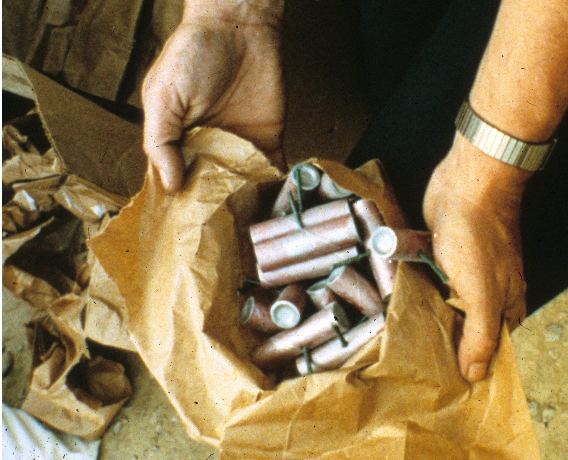 A bag full of M-80 explosives