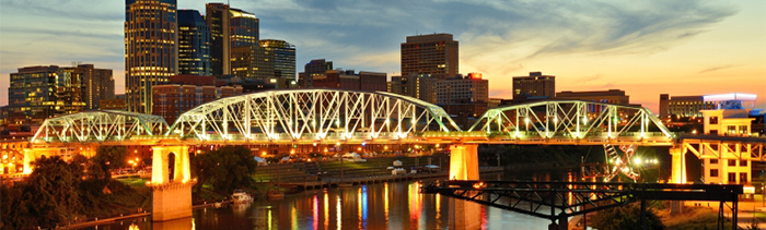 Image of Nashville's Shelby Street Bridge Image of Nashville's Shelby Street Bridge