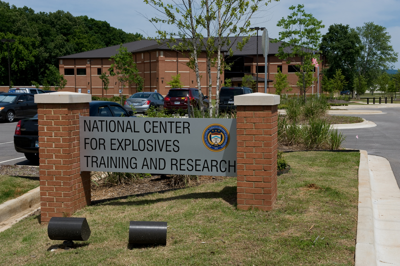 Building with sign that reads National Center for Explosives Training and Research