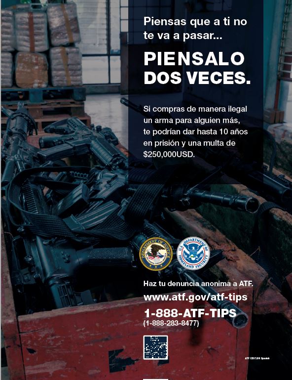 ATF I 3317.8 N Spanish A box of guns and cash sit in a room 