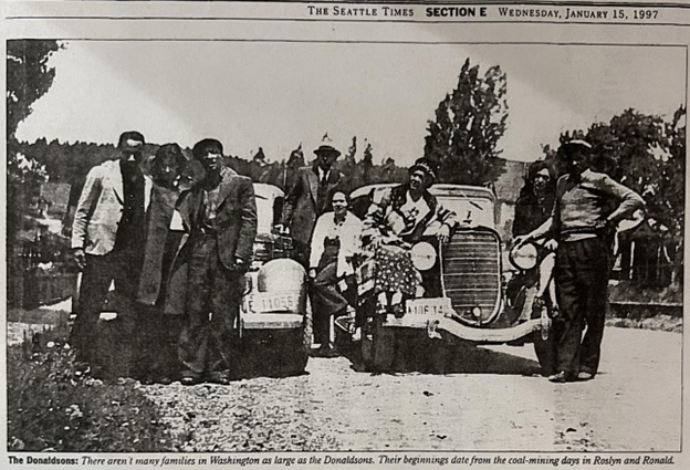 Newspaper article about the Donaldson family in Washington State