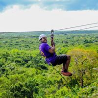 Brandon zip lines above the tree tops