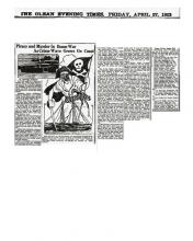 Newspaper article regarding Ernest Walker