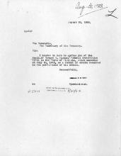 Telegram announcing the death of Howard Fisher