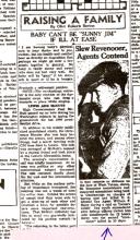 Newspaper article with headline: Slew Revenooer, Agents Contend